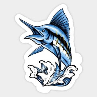 Marlin fish illustration Sticker